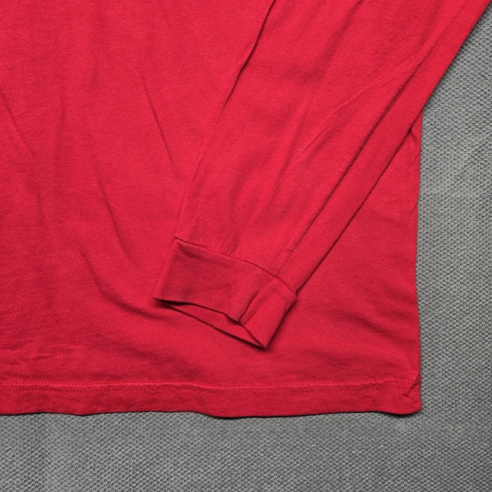 Supreme Shirt Mens XL Red Long Sleeve Social‎ Anxiety Embroidered Logo Tee - Picture 7 of 16
